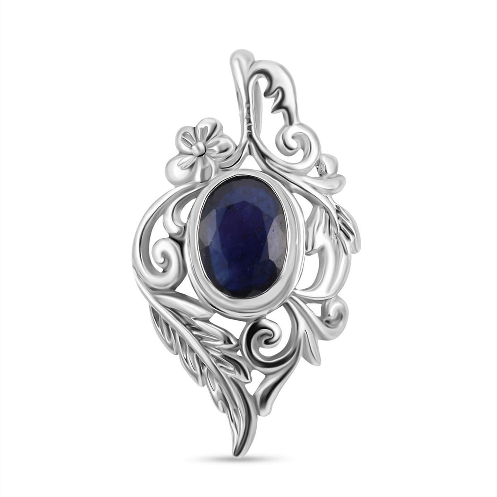 Royal Bali - Blauer Saphir-Anhänger, 925 Silber ca. 1,50 ct