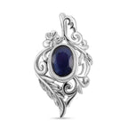 Royal Bali - Blauer Saphir-Anhänger, 925 Silber ca. 1,50 ct