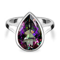 Nordlicht Mystik Topas Ring, 925 Silber platiniert (Größe 17.00) ca. 6,46 ct