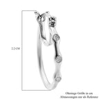 Diamant Creolen 925 Silber platiniert ca. 0,10 ct