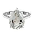 Prasiolith Ring, 925 Silber platiniert (Größe 20.00) ca. 7.49 ct