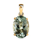 Prasiolith-Anhänger, 925 Silber vergoldet ca. 5,48 ct