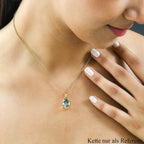 Prasiolith-Anhänger, 925 Silber vergoldet ca. 5,48 ct