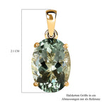 Prasiolith-Anhänger, 925 Silber vergoldet ca. 5,48 ct