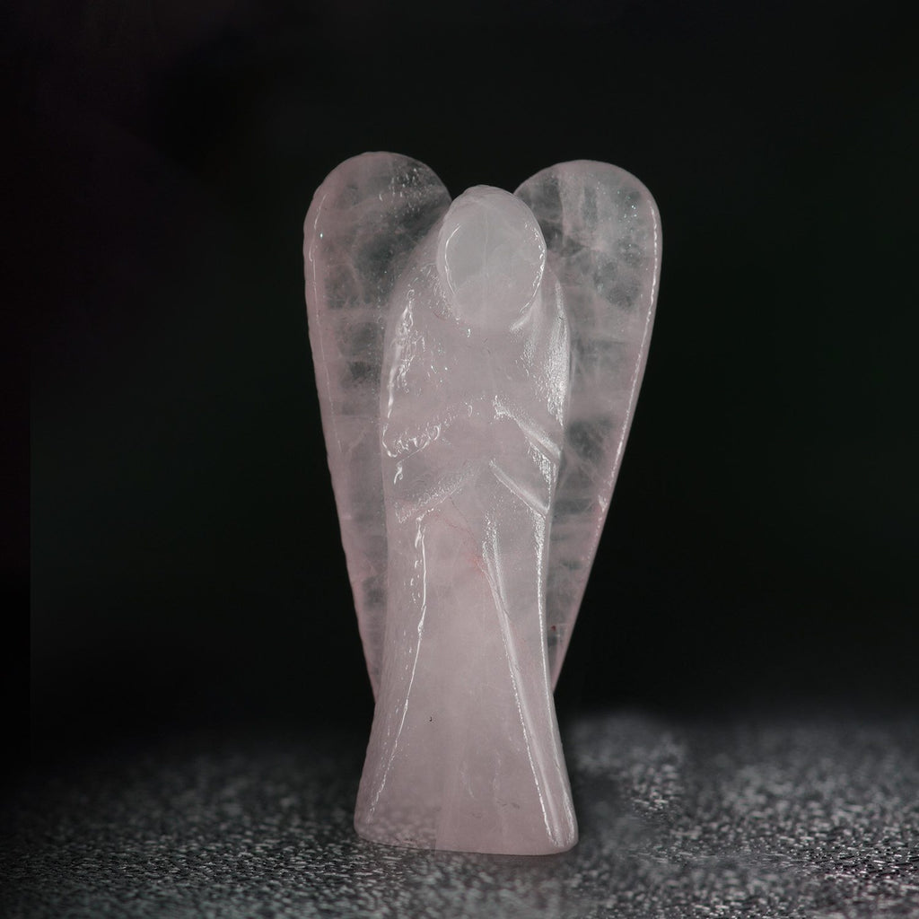 The 5th Season - Engelsfigur aus echtem Edelstein in Geschenkverpackung, Rosenquarz
