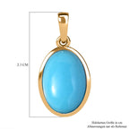 Amerikanischer, natürlicher AAA Sleeping Beauty Türkis Anhänger, 585 Gold ca. 5.36 ct