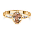 AAA Turkizit und weißer Zirkon Ring, 925 Silber Gelbgold Vermeil (Größe 20.00) ca. 1.67 ct