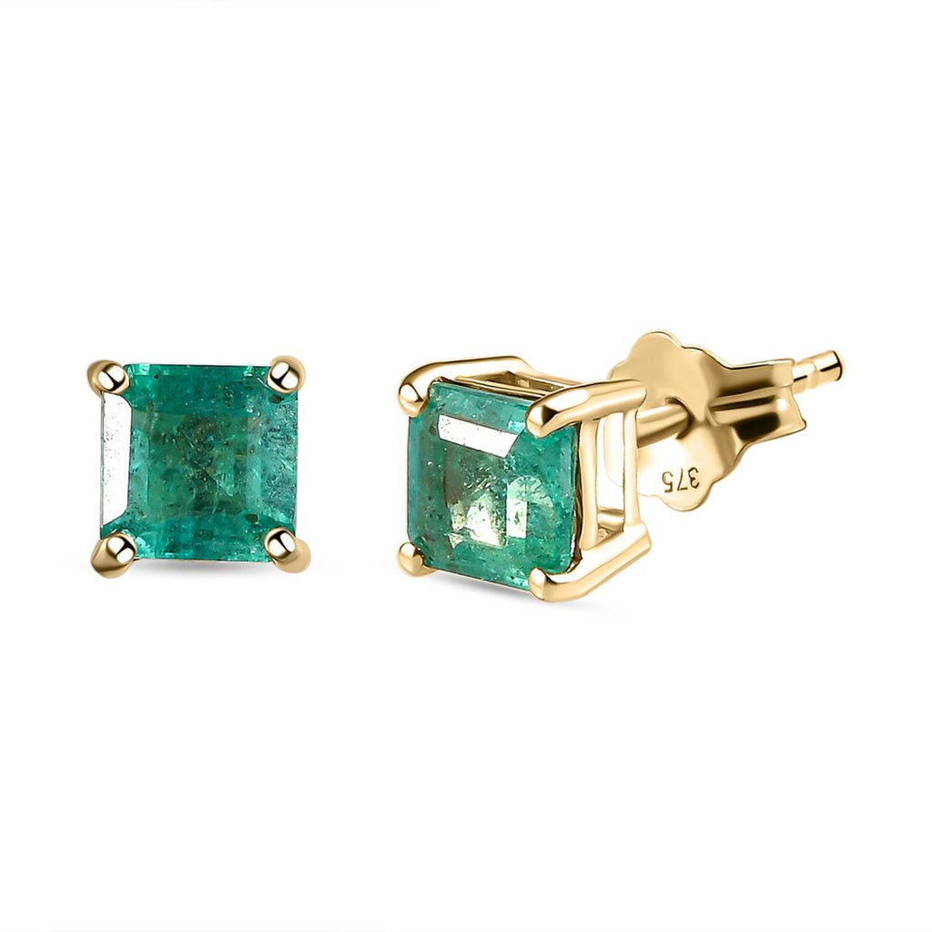 AAA Kagem sambische Smaragd-Ohrringe, 375 Gold ca. 0,73 ct