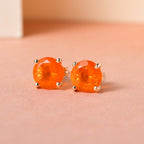 LUXORO Premium Crimson Feueropal Ohrringe 585 Gold ca. 1.19 ct