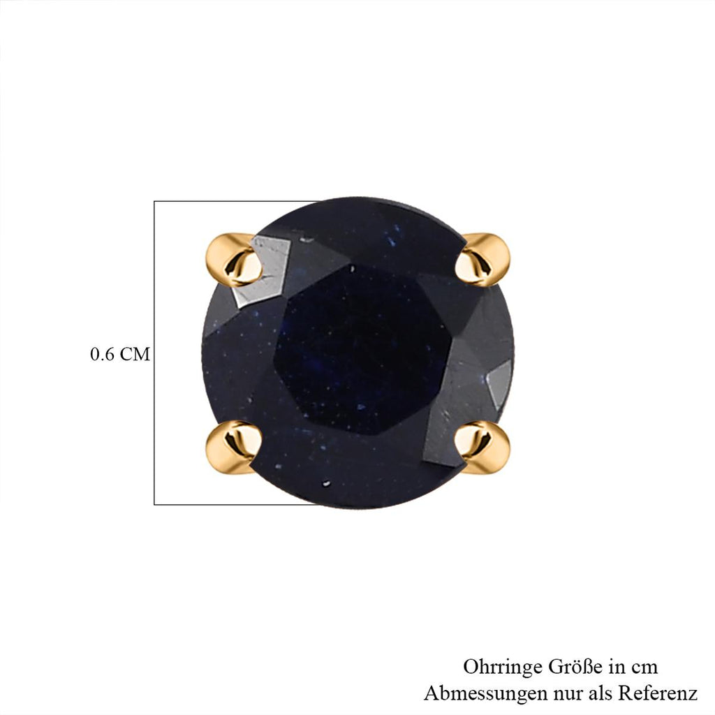 AA Masoala Saphir Ohrringe, (Fissure gefüllt), 585 Gold ca. 2.73 ct
