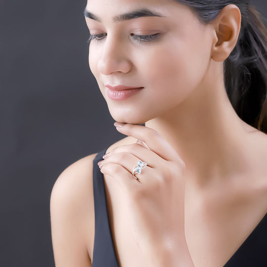 Himmelblauer Topas Ring, 925 Silber ca. 1,60 ct
