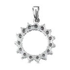Schwarzer Spinell Anhänger 925 Silber ca. 1.47 ct