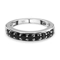 Schwarzer Saphir Ring, 925 Silber platiniert (Größe 17.00) ca. 1,18 ct