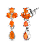 Salamanca Feueropal-Ohrringe, 925 Silber platiniert ca. 1,13 ct