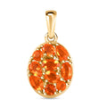 Salamanca Feueropal-Anhänger, 925 Silber Gelbgold Vermeil ca. 1,16 ct