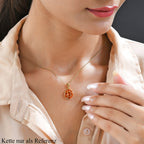 Salamanca Feueropal-Anhänger, 925 Silber Gelbgold Vermeil ca. 1,16 ct