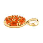 Salamanca Feueropal-Anhänger, 925 Silber Gelbgold Vermeil ca. 1,16 ct