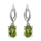 Natürliche Peridot-Ohrringe, 925 Silber ca. 1,75 ct