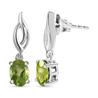 Natürliche Peridot-Ohrringe, 925 Silber ca. 1,75 ct