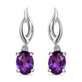 Afrikanische Amethyst Ohrringe, 925 Silber ca. 1,40 ct