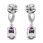 Afrikanische Amethyst Ohrringe, 925 Silber ca. 1,40 ct