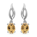 Citrin Ohrringe, 925 Silber ca. 1,51 ct