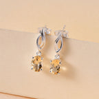 Citrin Ohrringe, 925 Silber ca. 1,51 ct