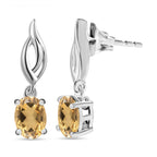 Citrin Ohrringe, 925 Silber ca. 1,51 ct