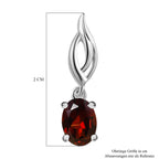 Rote Granat Ohrringe, 925 Silber ca. 2,10 ct