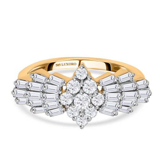 LUXURIANT DIAMOND - Diamant Ballerina-Ring, SGL zertifiziert I1 G-H, 585 Gelbgold (Größe 18.00) ca. 1.00 ct