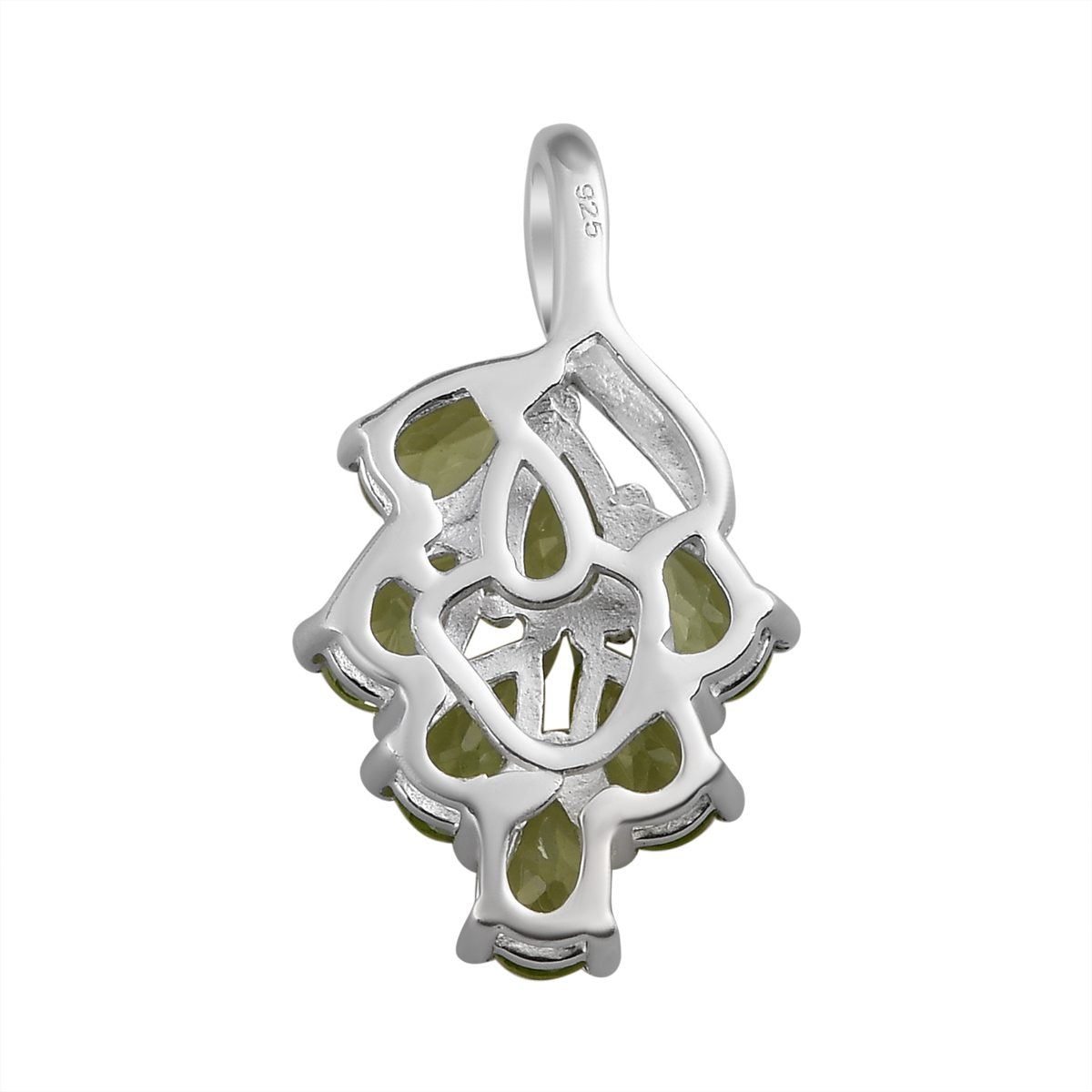 Natürlicher Peridot-Anhänger, 925 Silber ca. 1,74 ct