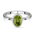 Peridot Ring, 925 Silber (Größe 16.00) ca. 1,31 ct