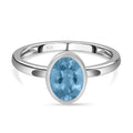 Himmelblauer Topas Ring, 925 Silber (Größe 16.00) ca. 1,45 ct