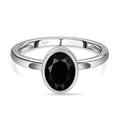 Schwarzer Spinell Ring, 925 Silber (Größe 16.00) ca. 1,62 ct