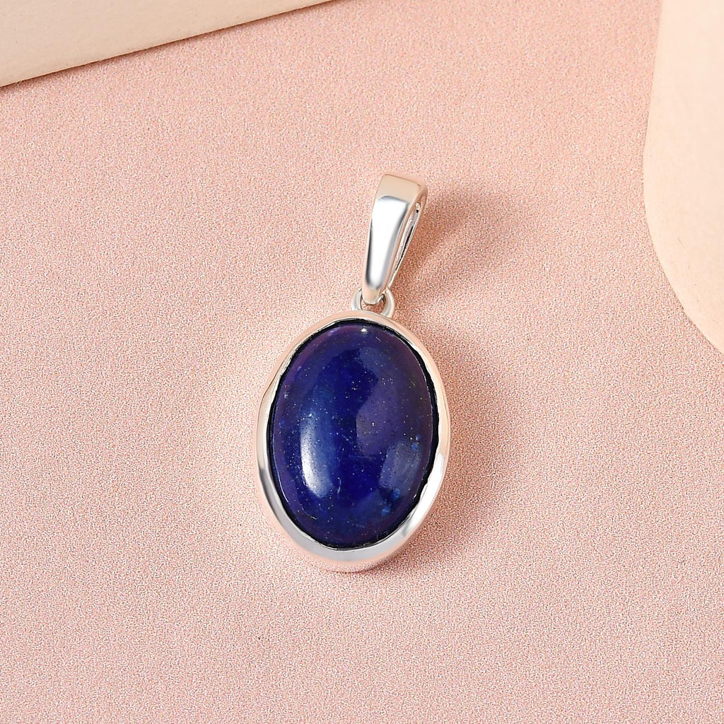 Lapislazuli Anhänger, 925 Silber ca. 6.72 ct