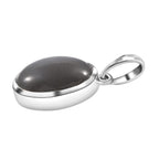 Grauer Mondstein Anhänger, 925 Silber ca. 6.27 ct