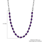 Afrikanische Amethyst Halskette, ca. 45 cm, 316L Edelstahl ca. 8.31 ct