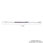 Afrikanisches Amethyst Armband, ca. 19 cm, Edelstahl ca. 3.46 ct