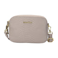 Sencillez Crossbody Tasche mit Schlangenhaut-Druck, Grau