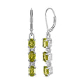 Peridot Ohrringe, Edelstahl ca. 2,80 ct