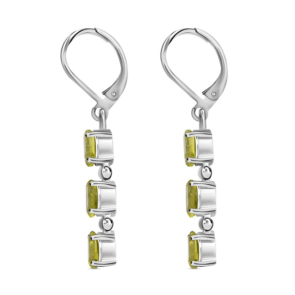 Peridot Ohrringe, Edelstahl ca. 2,80 ct