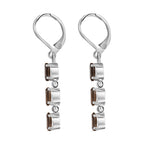 Rauchquarz Ohrringe, Edelstahl ca. 2,69 ct
