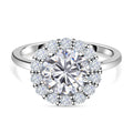 Lustro Stella - weißer Zirkonia-Ring, 925 Silber platiniert (Größe 16.00) ca. 4.36 ct