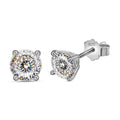 Lustro Stella - Weiße Zirkonia Ohrringe, 925 Silber rhodiniert, ca. 2.97 ct
