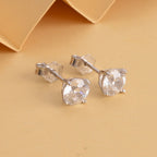 Lustro Stella - 200 Facetten weiße Zirkonia Ohrringe, 925 Silber rhodiniert ca. 2.97 ct