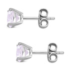Lustro Stella - 200 Facetten weiße Zirkonia Ohrringe, 925 Silber rhodiniert ca. 2.97 ct