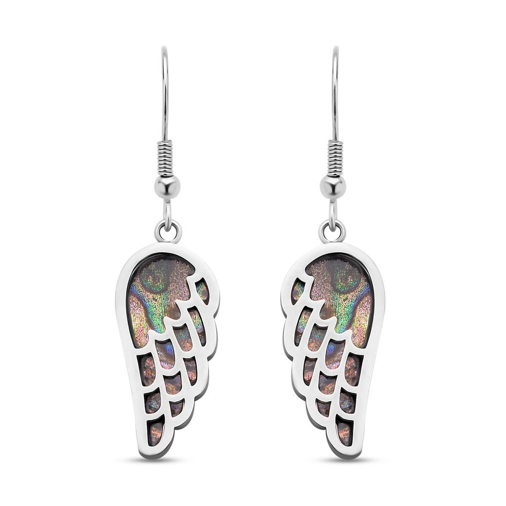 Abalone Muschel Ohrringe, Edelstahl emailliert ca. 8.00 ct