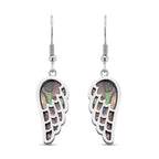 Abalone Muschel Ohrringe, Edelstahl emailliert ca. 8.00 ct