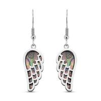 Abalone Muschel Ohrringe, Edelstahl emailliert ca. 8.00 ct