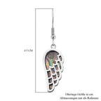Abalone Muschel Ohrringe, Edelstahl emailliert ca. 8.00 ct